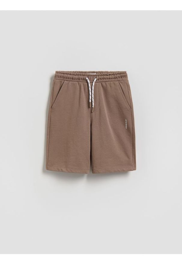 Reserved - Bawełniane szorty - brązowy. Kolor: brązowy. Materiał: bawełna