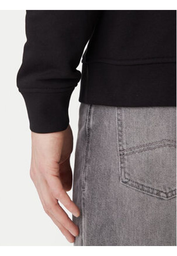 Karl Lagerfeld - KARL LAGERFELD Bluza 705780 500917 Czarny Regular Fit. Typ kołnierza: dekolt w karo. Kolor: czarny. Materiał: bawełna