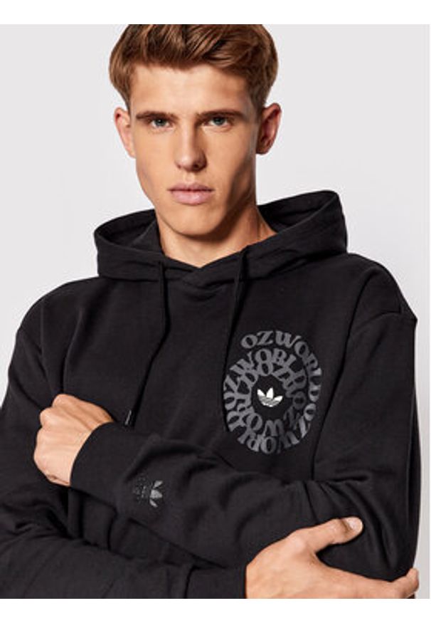 Adidas - adidas Bluza Ozworld HL9250 Czarny Loose Fit. Kolor: czarny. Materiał: bawełna
