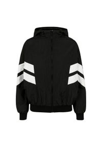 Urban Classics - Marszczona Kurtka Batwing Dla Kobiet. Kolor: czarny, biały, wielokolorowy #1