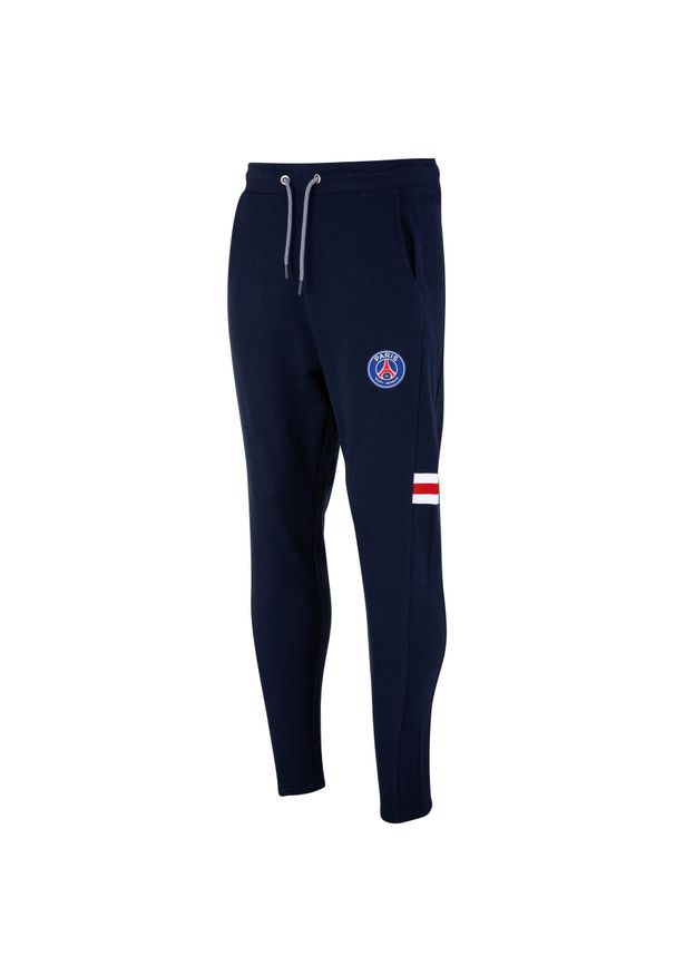 spodnie treningowe PSG dla dorosłych. Kolor: niebieski. Materiał: dresówka. Sport: piłka nożna