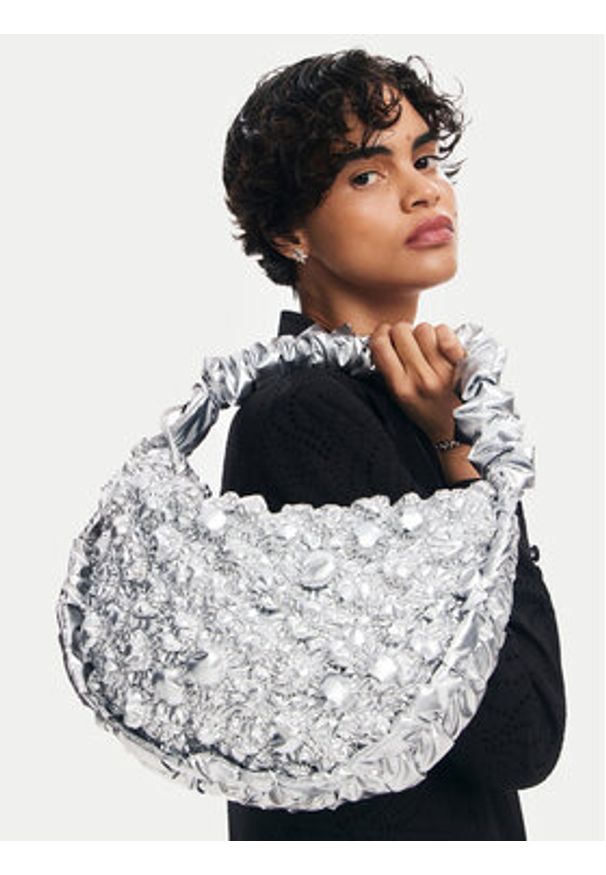 Desigual Torebka Flossy 24WAXA18 Srebrny. Kolor: srebrny