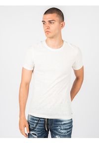 Xagon Man T-Shirt "Lino" | P2308 2JX 2405 | Mężczyzna | Kremowy. Okazja: na co dzień. Kolor: kremowy. Materiał: bawełna, len. Styl: casual #3