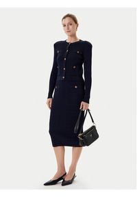 Guess Spódnica mini W5YD66 Z0130 Granatowy Slim Fit. Kolor: niebieski. Materiał: wiskoza #4