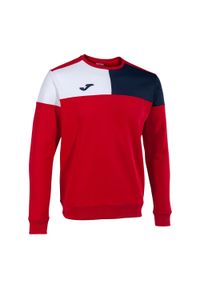 Bluza Joma Crew V. Kolor: czerwony, niebieski, wielokolorowy, biały. Materiał: materiał, jersey. Wzór: kolorowy, paski. Sport: piłka nożna #1
