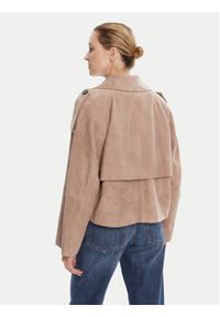 Weekend Max Mara Kurtka skórzana Maga 2525446061 Brązowy Regular Fit. Kolor: brązowy. Materiał: skóra