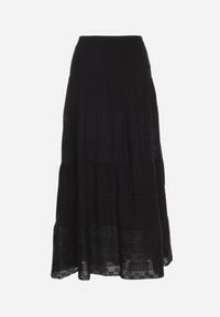 Born2be - Czarna Spódnica z Bawełny z Wysokim Stanem w Stylu Boho Ellitrae. Okazja: na co dzień. Stan: podwyższony. Kolor: czarny. Materiał: bawełna. Sezon: lato, wiosna. Styl: boho #6