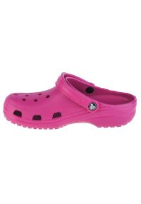 Klapki Crocs Classic Clog W 10001-6SV różowe. Okazja: na co dzień. Kolor: różowy. Materiał: materiał, guma. Styl: casual #2