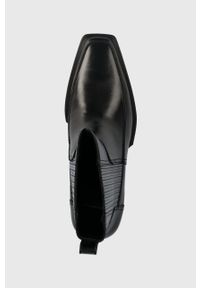 Vagabond Shoemakers botki skórzane ALINA damskie kolor czarny na słupku 5421.201.20. Kolor: czarny. Materiał: skóra. Obcas: na słupku. Wysokość obcasa: średni #5