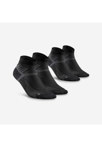 quechua - Skarpety turystyczne Quechua Hike 500 mid x 2. Kolor: szary, czarny, brązowy, wielokolorowy. Materiał: elastan, poliamid. Wzór: ze splotem. Sport: turystyka piesza #1