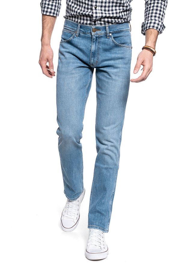 Wrangler - WRANGLER SPODNIE MĘSKIE GREENSBORO MID SUMMER BLUE W15QV712Z 112127106