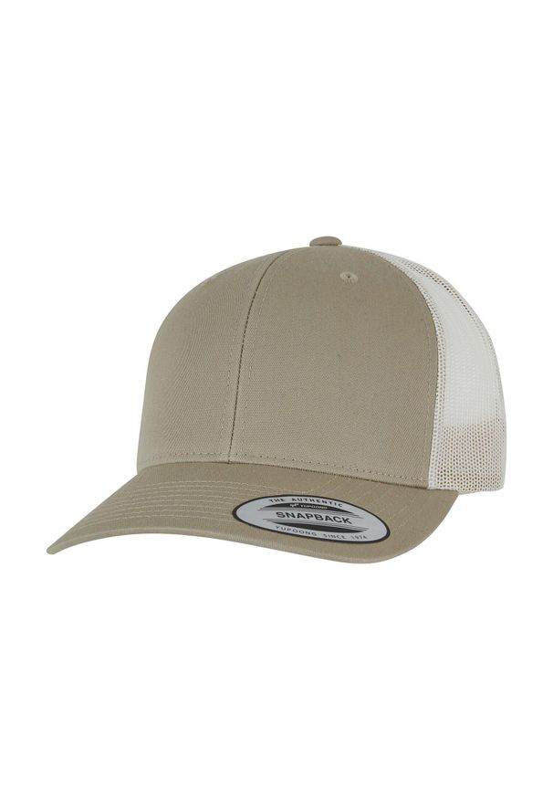 CLASSIC - Dwukolorowa Czapka Trucker Retro. Kolor: zielony, wielokolorowy, brązowy. Styl: retro