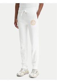 Versace Jeans Couture Spodnie dresowe 80HAAT02 CF01T Biały Regular Fit. Kolor: biały. Materiał: bawełna #1