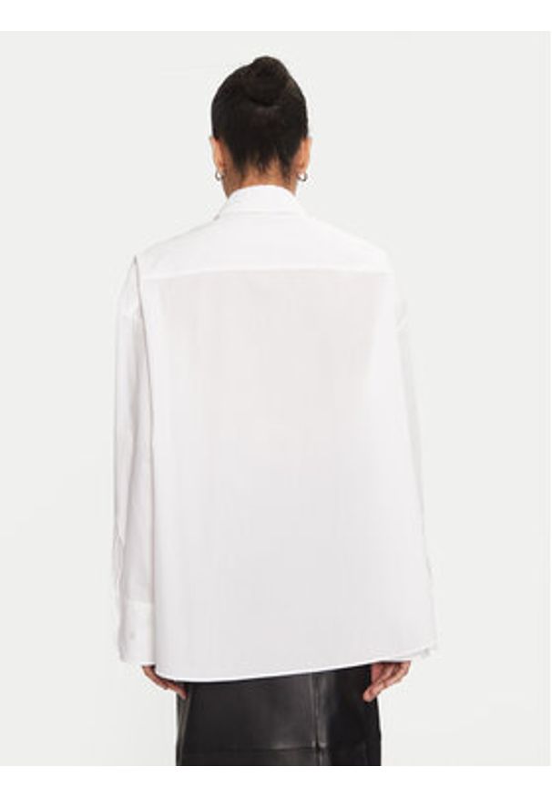 Hugo Koszula Exifa 50523430 Biały Oversize. Kolor: biały. Materiał: bawełna