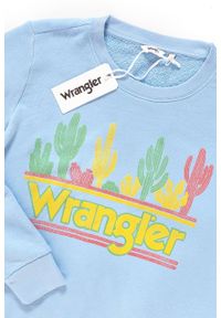 Wrangler - BLUZA WRANGLER DAMSKA SWEATER CERULEAN W6077IEVT. Wzór: kolorowy, nadruk #10