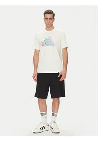 Adidas - adidas T-Shirt Lounge Ice Graphic JJ4020 Biały Regular Fit. Kolor: biały. Materiał: bawełna