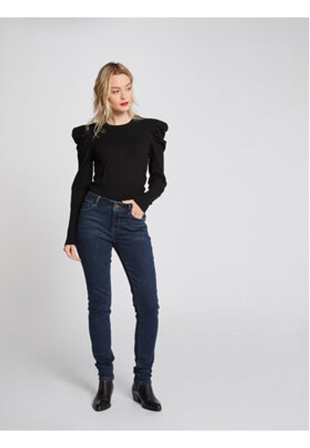 Morgan Jeansy 201-POM.P Granatowy Slim Fit. Kolor: niebieski