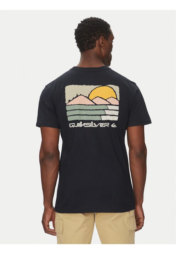 Quiksilver T-Shirt EQYZT08038 Czarny Regular Fit. Kolor: czarny. Materiał: bawełna