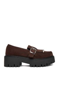 Loafersy DeeZee. Kolor: brązowy