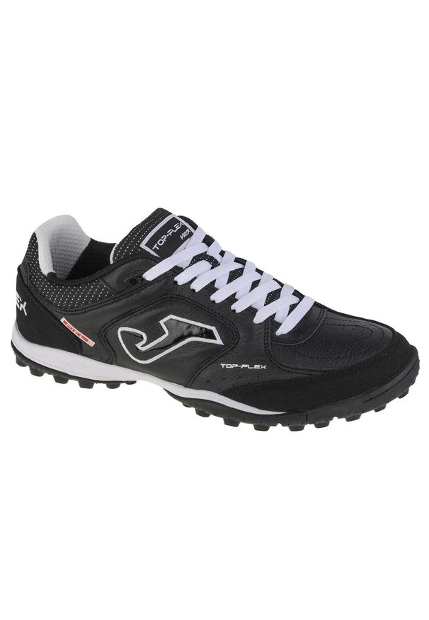 Buty piłkarskie męskie Joma Top Flex 2121 TF. Zapięcie: sznurówki. Kolor: czarny. Materiał: materiał, syntetyk. Szerokość cholewki: normalna. Sport: piłka nożna