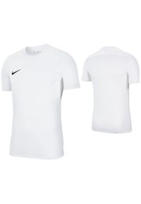 Koszulka piłkarska dziecięca Nike Dry Park VII treningowa szybkoschnąca Dri Fit. Kolor: biały, czarny, wielokolorowy. Technologia: Dri-Fit (Nike). Sport: piłka nożna