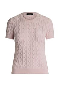 Lauren Ralph Lauren - LAUREN RALPH LAUREN Sweter 200965880002 Różowy Relaxed Fit. Kolor: różowy. Materiał: bawełna #5