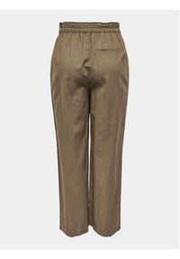 only - ONLY Spodnie materiałowe Tokyo 15259590 Brązowy Straight Fit. Kolor: brązowy. Materiał: len