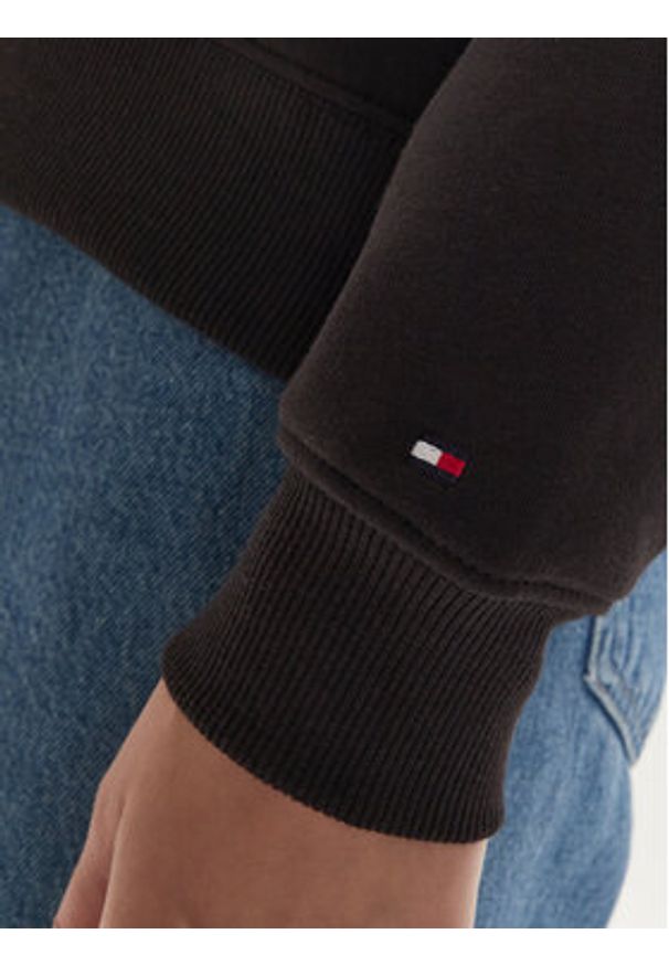TOMMY HILFIGER - Tommy Hilfiger Bluza Logo WW0WW39791 Czarny Regular Fit. Kolor: czarny. Materiał: bawełna, syntetyk