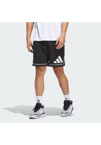Adidas - Szorty adidas Basketball Badge of Sport. Kolor: wielokolorowy, biały, czarny. Materiał: materiał. Sport: koszykówka #1