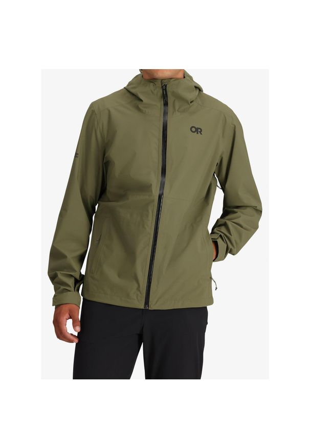 OUTDOOR RESEARCH - Kurtka z membraną męska Outdoor Research Stratoburst Stretch Rain Jacket. Kolor: zielony. Sport: outdoor