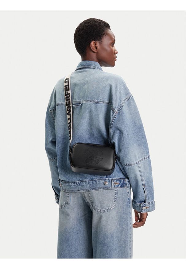 Karl Lagerfeld - KARL LAGERFELD Torebka A3W30310 Czarny. Kolor: czarny. Materiał: skórzane