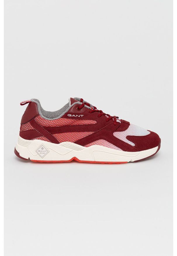GANT - Gant - Buty Nicewill. Nosek buta: okrągły. Zapięcie: sznurówki. Kolor: czerwony. Materiał: skóra. Obcas: na obcasie. Wysokość obcasa: niski