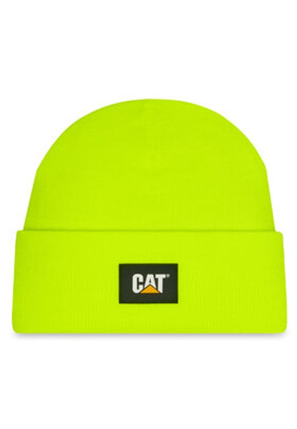 CAT Footwear Czapka Cat Label Cuff 1090026-12130 Żółty. Kolor: żółty. Materiał: syntetyk