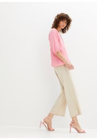 bonprix - T-shirt z czystej bawełny organicznej. Kolor: różowy. Materiał: bawełna. Długość rękawa: krótki rękaw. Długość: krótkie #3