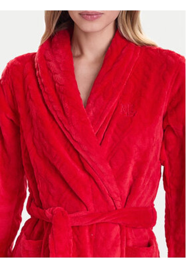 Lauren Ralph Lauren - LAUREN RALPH LAUREN Szlafrok ILN42455F Czerwony. Kolor: czerwony. Materiał: syntetyk