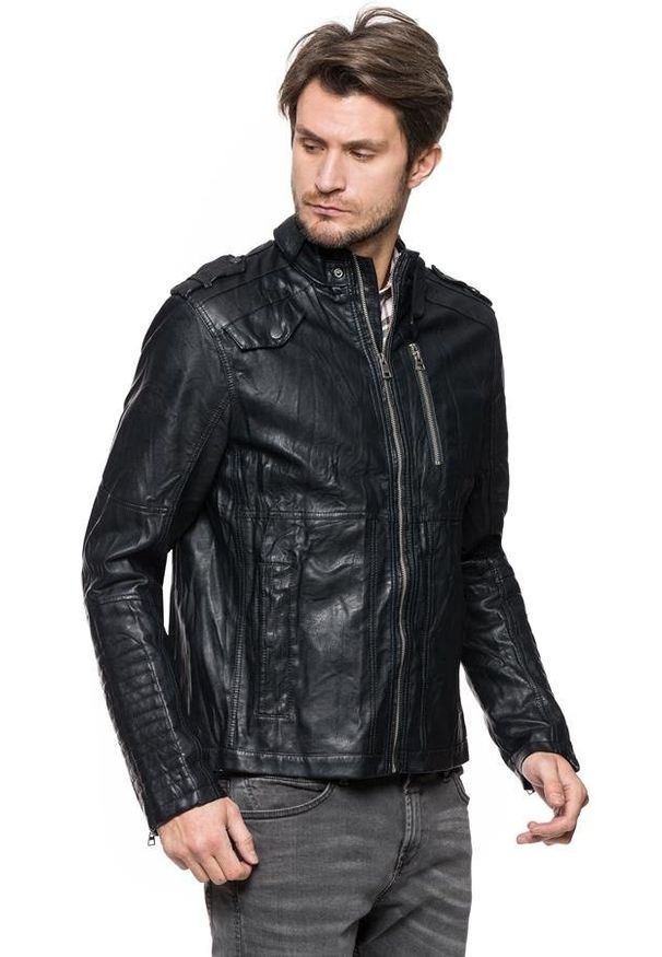 Tom Tailor - KURTKA SKÓRZANA TOM TAILOR LEATHER LOOK BIKER JACKET 3721883.00.12 COL. 2578 SSN 5040