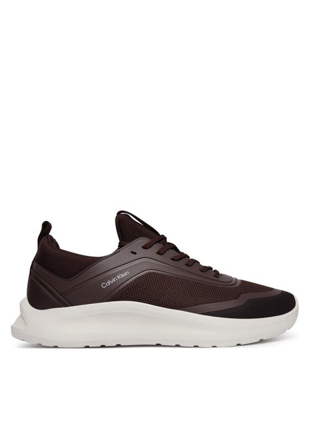 Calvin Klein Sneakersy Light Eva Run Lace Sock Mm HM0HM02164 Bordowy. Kolor: czerwony. Materiał: materiał. Sport: bieganie