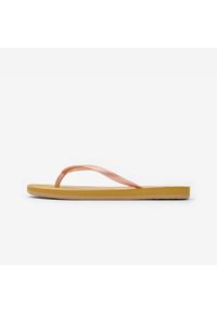 OLAIAN - Japonki damskie Olaian 500 Nata. Okazja: na plażę. Kolor: beżowy. Materiał: materiał. Styl: sportowy