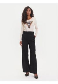 Guess Bluzka W5BI75 J1314 Beżowy Regular Fit. Kolor: beżowy. Materiał: bawełna