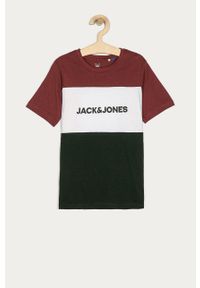 Jack & Jones - T-shirt dziecięcy 128-176 cm. Okazja: na co dzień. Kolor: fioletowy. Materiał: bawełna, dzianina. Wzór: nadruk. Styl: casual #1