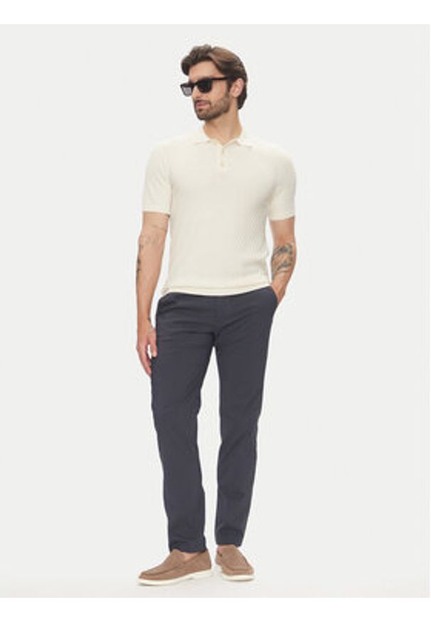 Pierre Cardin Chinosy C3 33730.1058 Granatowy Slim Fit. Kolor: niebieski. Materiał: bawełna