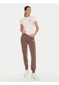 Guess T-Shirt Flowers W4YI30 J1314 Różowy Slim Fit. Kolor: różowy. Materiał: bawełna #3