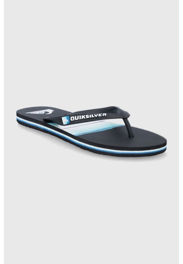 Quiksilver japonki Molokai męskie kolor czarny. Kolor: czarny. Materiał: materiał. Obcas: na obcasie. Wysokość obcasa: niski