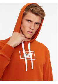 New Balance Bluza NB Essentials Hoodie MT33508 Pomarańczowy Regular Fit. Kolor: pomarańczowy. Materiał: syntetyk #5