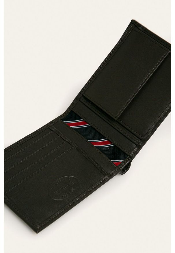 TOMMY HILFIGER - Tommy Hilfiger - Portfel skórzany. Kolor: brązowy. Materiał: skóra. Wzór: gładki