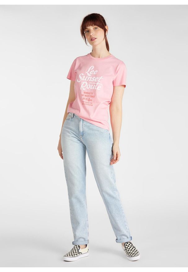 Lee - LEE MOM STRAIGHT DAMSKIE SPODNIE JEANSOWE L32IGGSM 112107567