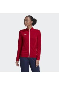 Adidas - Entrada 22 Track Jacket. Kolor: czerwony, biały, wielokolorowy. Materiał: materiał. Sport: piłka nożna