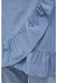 JDY sukienka jeansowa mini rozkloszowana. Kolor: niebieski. Materiał: jeans. Typ sukienki: rozkloszowane. Długość: mini #2