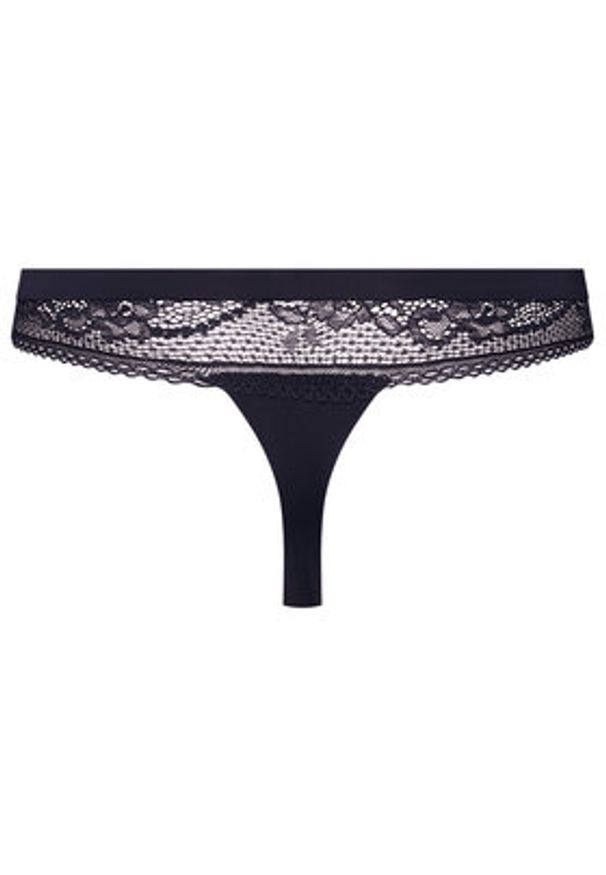 TOMMY HILFIGER - Tommy Hilfiger Stringi UW0UW02473 Granatowy. Kolor: niebieski. Materiał: syntetyk