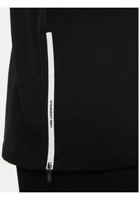 Karl Lagerfeld - KARL LAGERFELD T-Shirt 755029 542224 Czarny Regular Fit. Typ kołnierza: dekolt w karo. Kolor: czarny. Materiał: bawełna #5